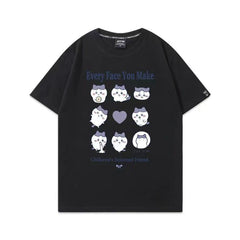人気キャラ プリント トップス スタンプ ユニセックス 半袖Ｔシャツ