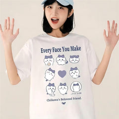 人気キャラ プリント トップス スタンプ ユニセックス 半袖Ｔシャツ