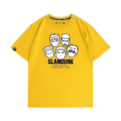 人気キャラ プリント トップス バスケチーム ユニセックス 半袖Ｔシャツ