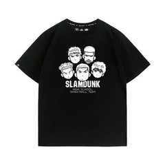 人気キャラ プリント トップス バスケチーム ユニセックス 半袖Ｔシャツ
