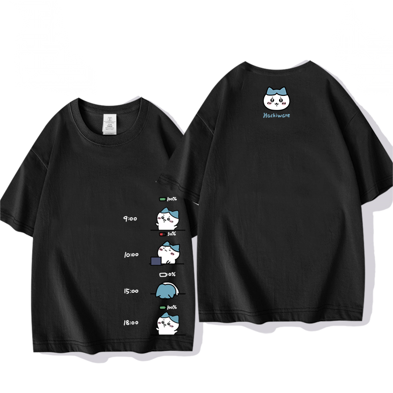 人気キャラ プリント トップス 頑張った一日 ユニセックス 半袖Ｔシャツ