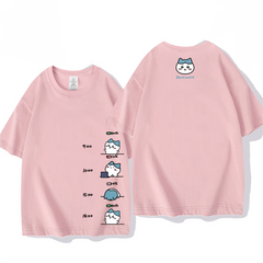 人気キャラ プリント トップス 頑張った一日 ユニセックス 半袖Ｔシャツ