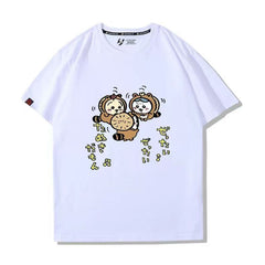 人気キャラ プリント トップス たぬきだもん ユニセックス 半袖Ｔシャツ