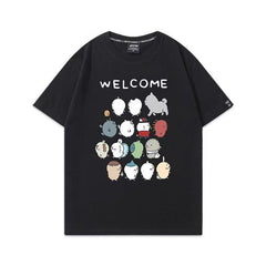 人気キャラ プリント トップス 親友 ユニセックス 半袖Ｔシャツ