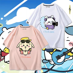 人気キャラ プリント トップス グループ ユニセックス 半袖Ｔシャツ