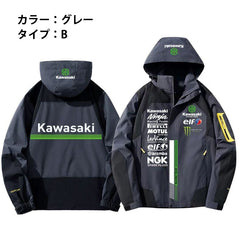 スポーツ＆カルチャー プリント アウター モータースポーツテイスト メンズ 防風 レーシングジャケット