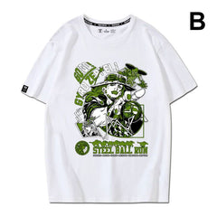 人気キャラ プリント トップス ウエスタンレース ユニセックス 半袖 Ｔシャツ