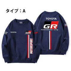 ユニセックス 長袖 スウェット トップス丨バイカースタイル レーシング系デザイン