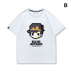 人気キャラ プリント トップス マイクラ風 ドット絵キャラ ユニセックス 半袖 Ｔシャツ