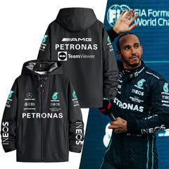 スポーツ＆カルチャー プリント カッコいい F1 メンズ 防風 防寒 レーシングジャケット
