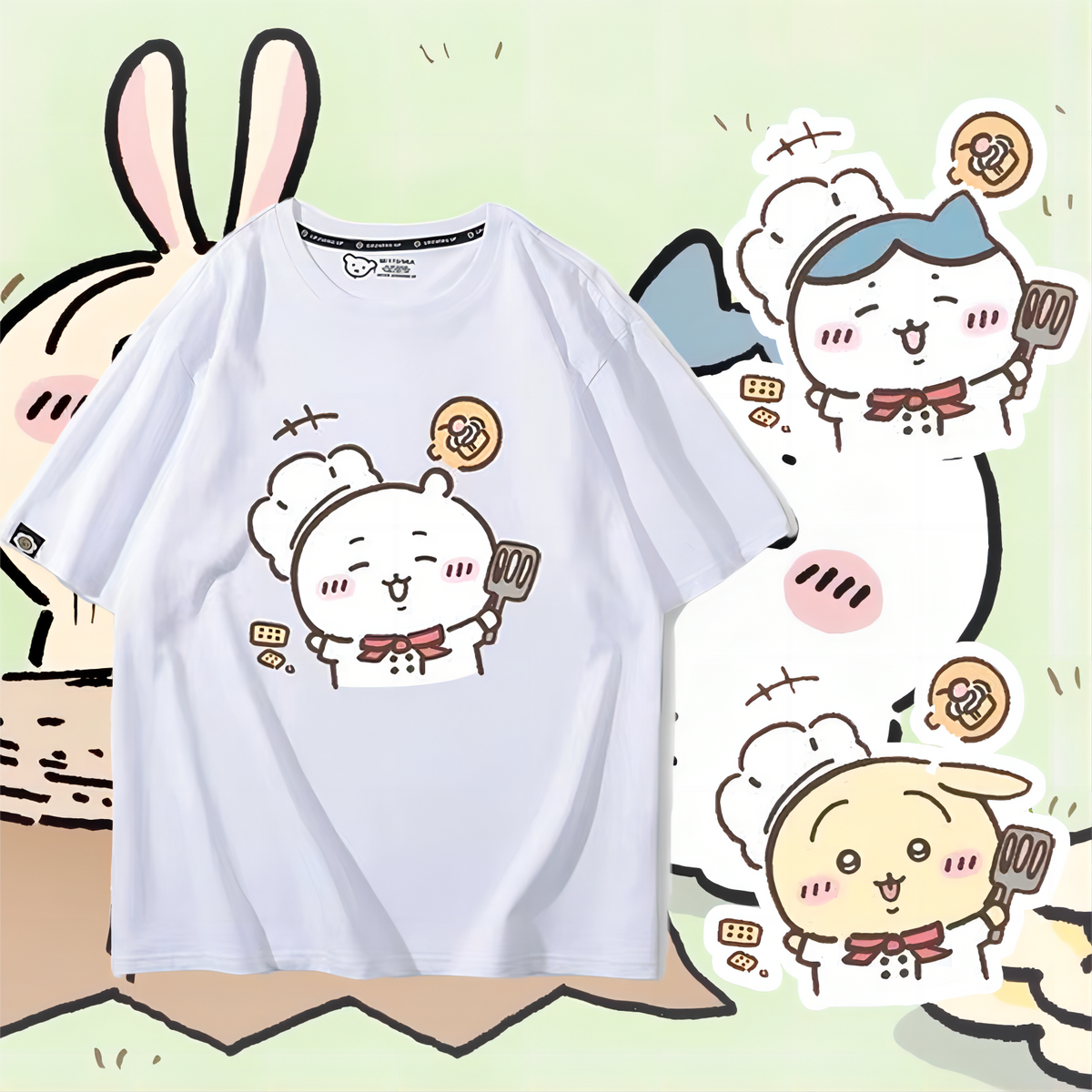 人気キャラ プリント トップス 料理人 ユニセックス 半袖Ｔシャツ