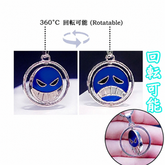 人気キャラ プリント  海賊アニメ風 雑貨 回転式 キーホルダー キーリング ネックレス 多タイプ展開 ユニセックス