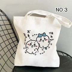 人気キャラ プリント バッグ ユニセックス 軽量＆収納力抜群 キャンバス トートバッグ