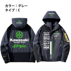 スポーツ＆カルチャー プリント アウター モータースポーツテイスト メンズ 防風 レーシングジャケット