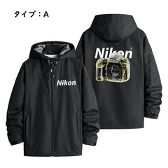 スポーツ＆カルチャー プリント アウター カメラモチーフデザイン メンズ 防風 防寒 ジャケット
