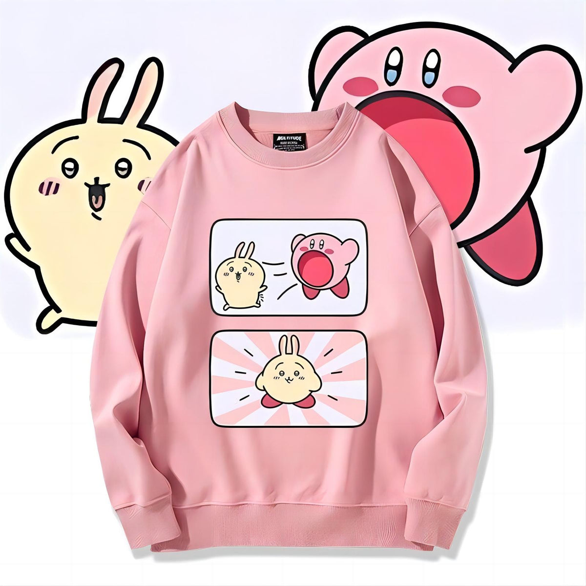 人気キャラ プリント トップス  キャラプリント ユニセックス スウェット