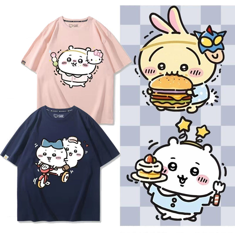 人気キャラ プリント トップス 楽しい時間 ユニセックス 半袖Ｔシャツ