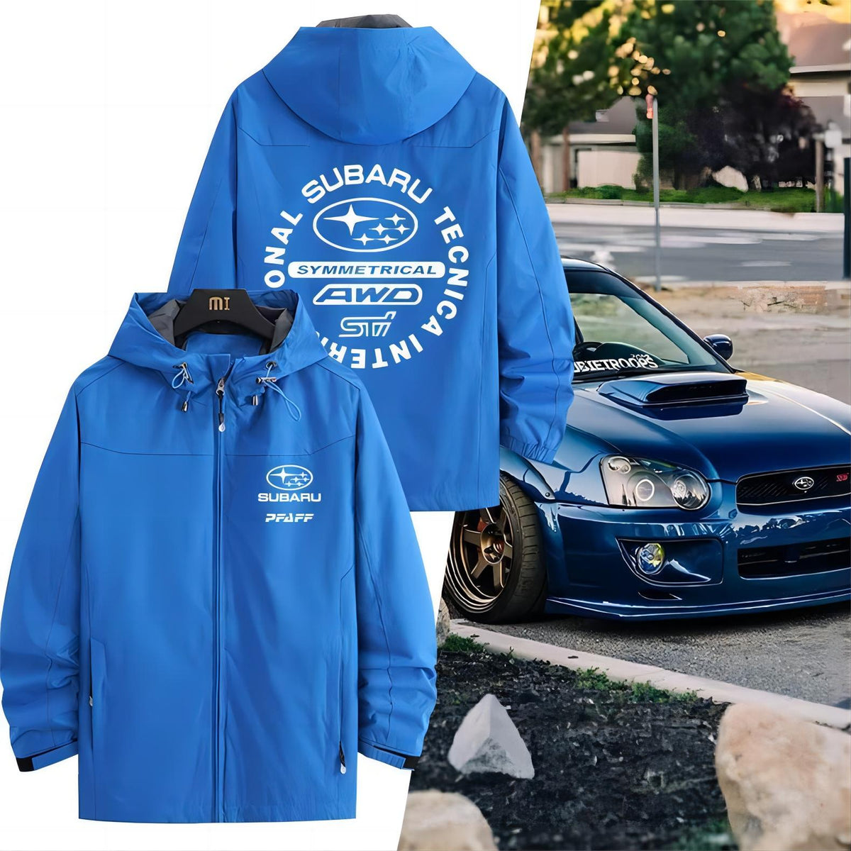 スポーツ＆カルチャー プリント カッコいい 車好き向け メンズ 防風 防寒 レーシングジャケット