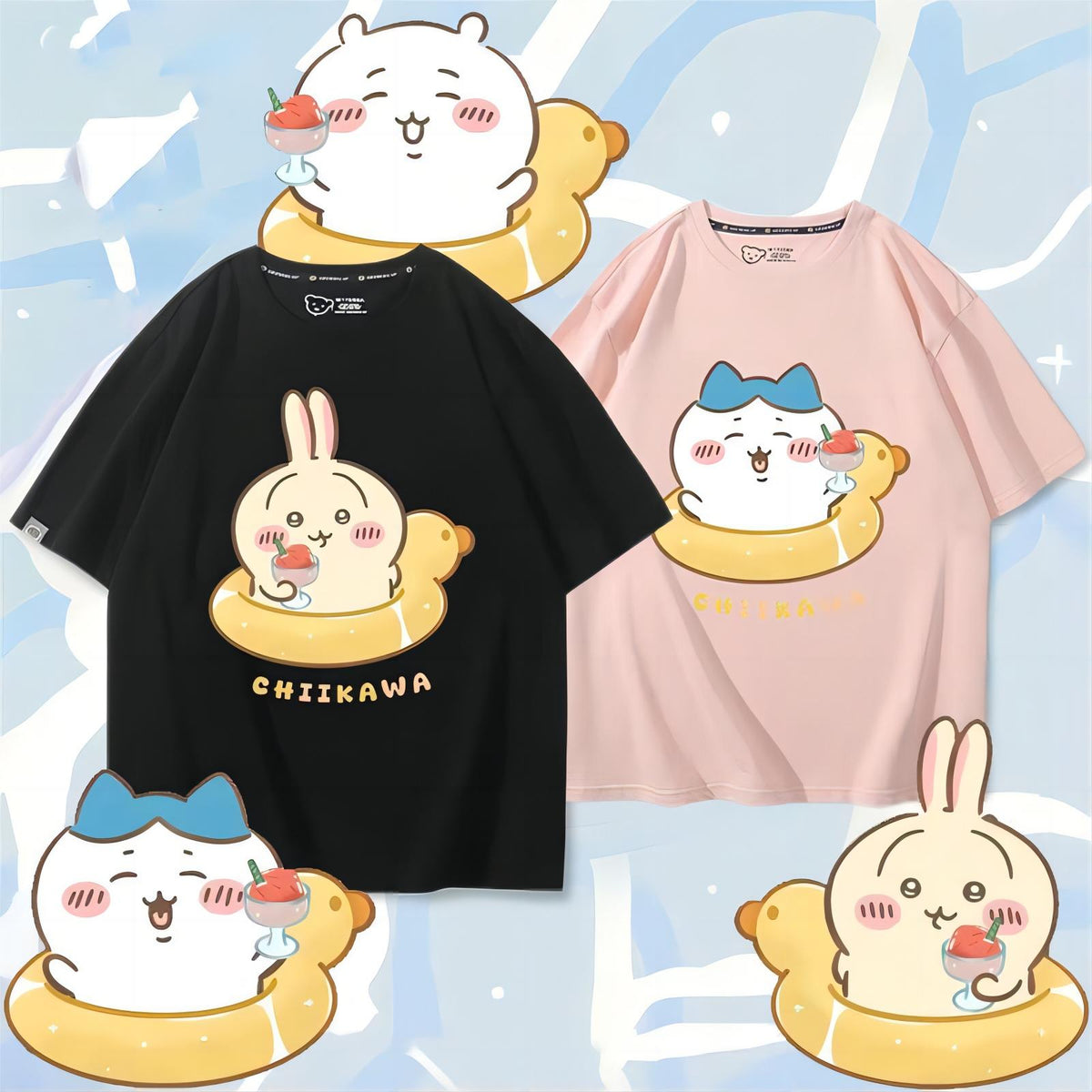 人気キャラ プリント トップス 水泳 ユニセックス 半袖Ｔシャツ