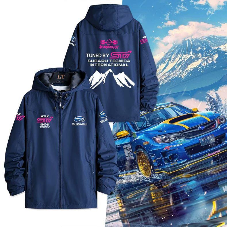 スポーツ＆カルチャー プリント アウター 機能レーシング風 メンズ 防風 防寒 レーシングジャケット