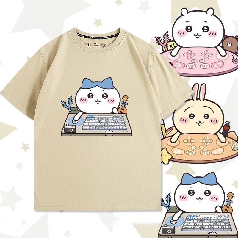 人気キャラ プリント トップス 勤め人 ユニセックス 半袖Ｔシャツ