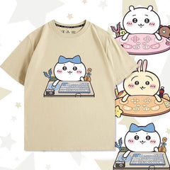 人気キャラ プリント トップス 勤め人 ユニセックス 半袖Ｔシャツ