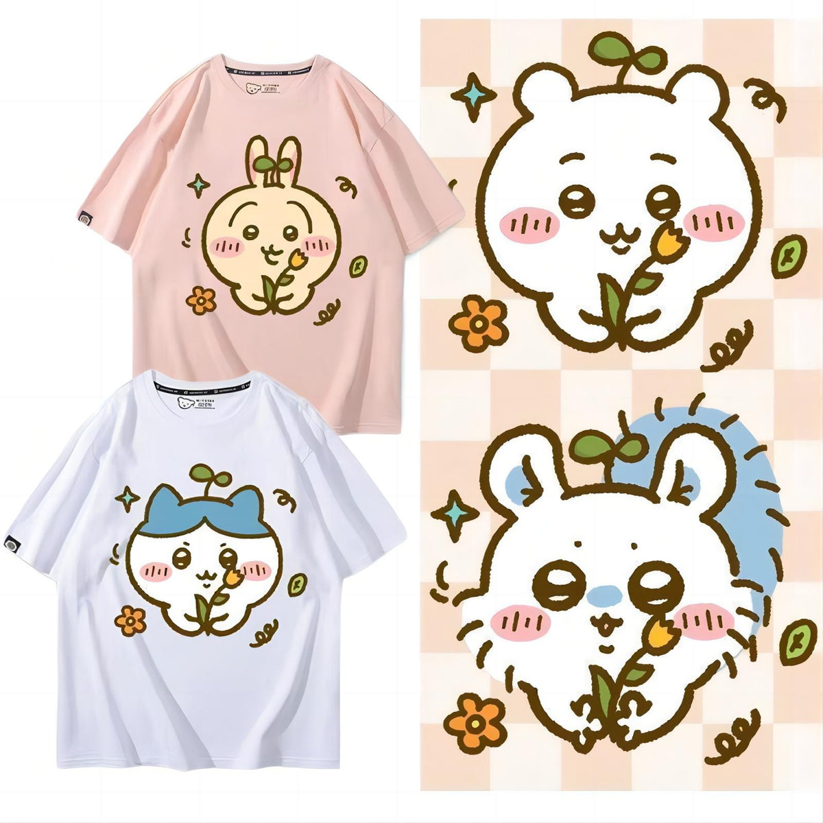 人気キャラ プリント トップス 美しい庭 ユニセックス 半袖Ｔシャツ