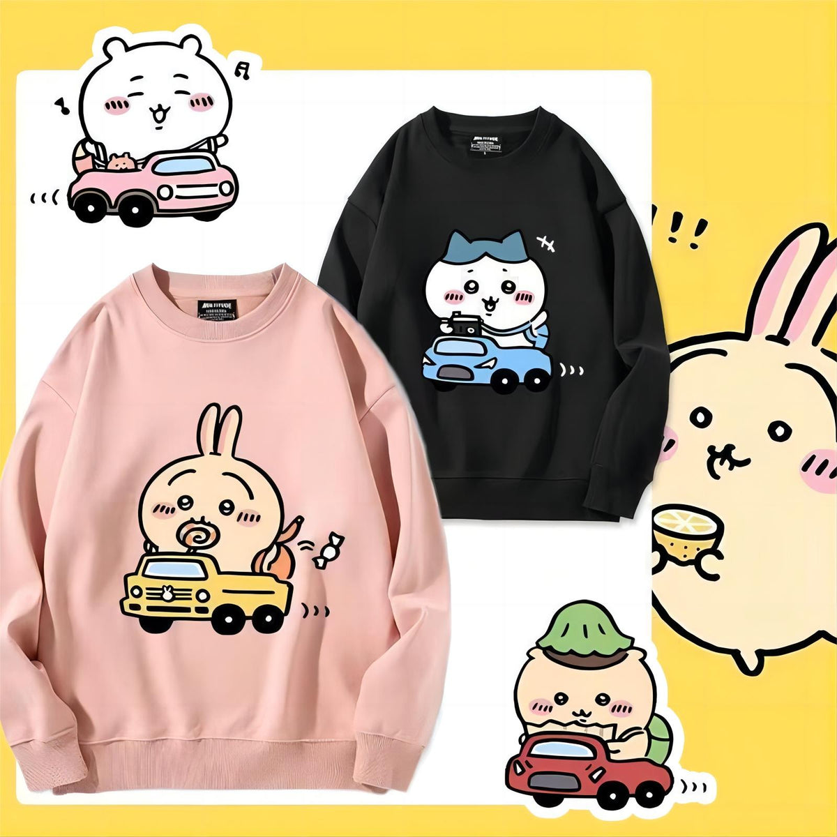 人気キャラ プリント トップス 初心者ドライバー ユニセックス 長袖 スウェット