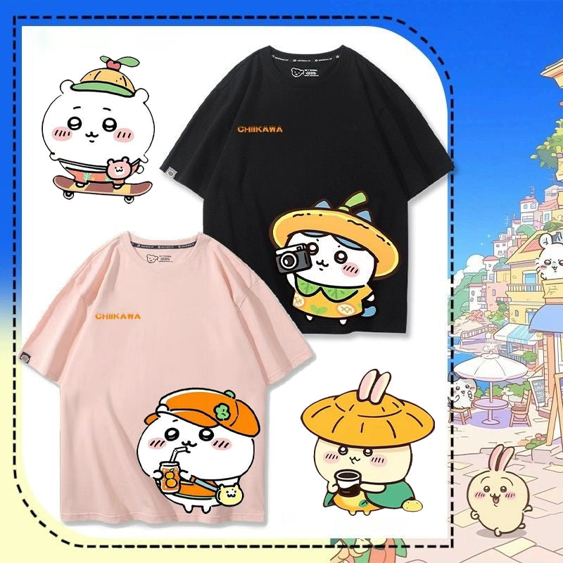人気キャラ プリント トップス お出かけ ユニセックス 半袖Ｔシャツ