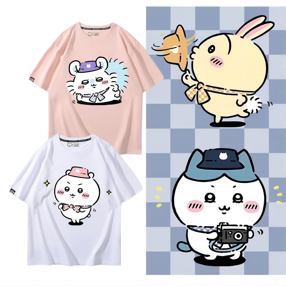 人気キャラ プリント トップス 遠足 ユニセックス 半袖Ｔシャツ