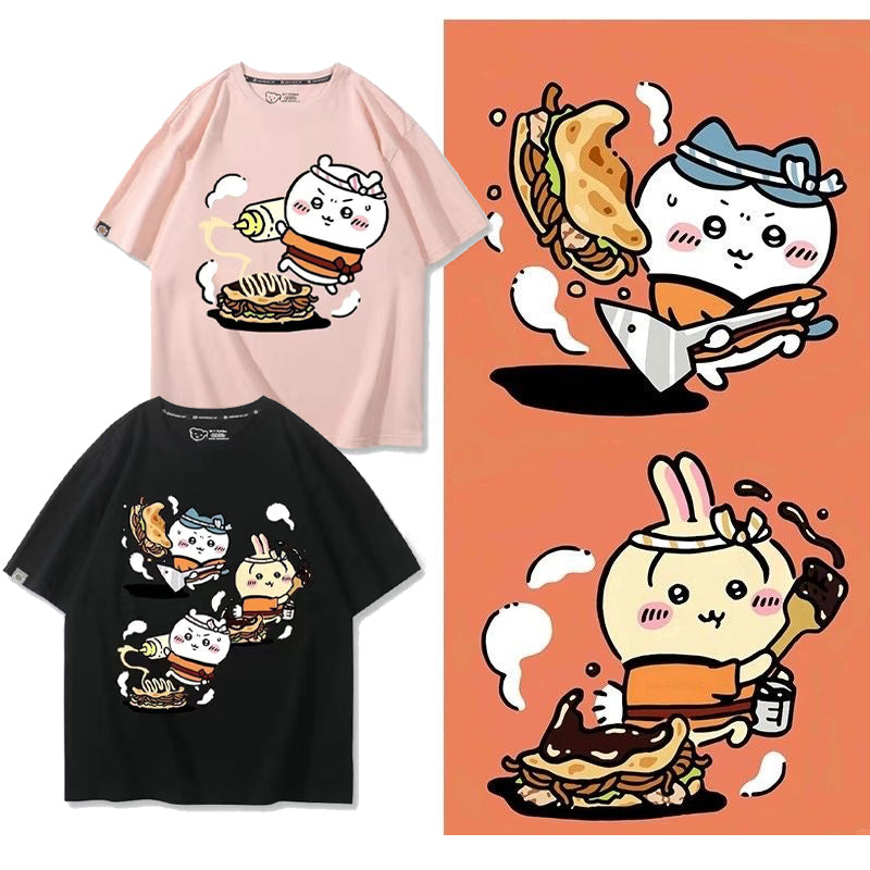 人気キャラ プリント トップス シェフ ユニセックス 半袖Ｔシャツ
