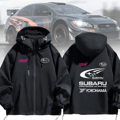 スポーツ＆カルチャー プリント STI メンズ 防風 防寒 レーシングジャケット
