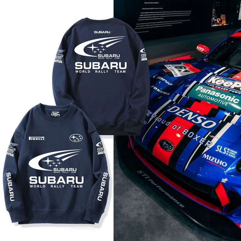 スポーツ＆カルチャー プリント トップス モータースポーツテイスト ユニセックス 長袖 スウェット