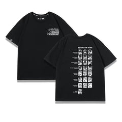 人気キャラ プリント トップス JOJO OVER THE YEARS ユニセックス 半袖 Ｔシャツ
