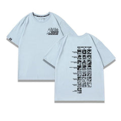 人気キャラ プリント トップス JOJO OVER THE YEARS ユニセックス 半袖 Ｔシャツ