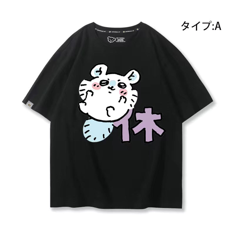 人気キャラ プリント トップス 休日 ユニセックス 半袖Ｔシャツ