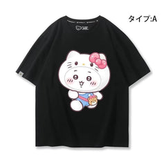 人気キャラ プリント トップス 遠足 ユニセックス 半袖Ｔシャツ