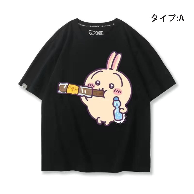 人気キャラ プリント トップス お菓子 ユニセックス 半袖Ｔシャツ