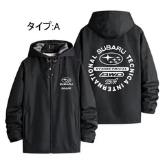 スポーツ＆カルチャー プリント カッコいい 車好き向け メンズ 防風 防寒 レーシングジャケット