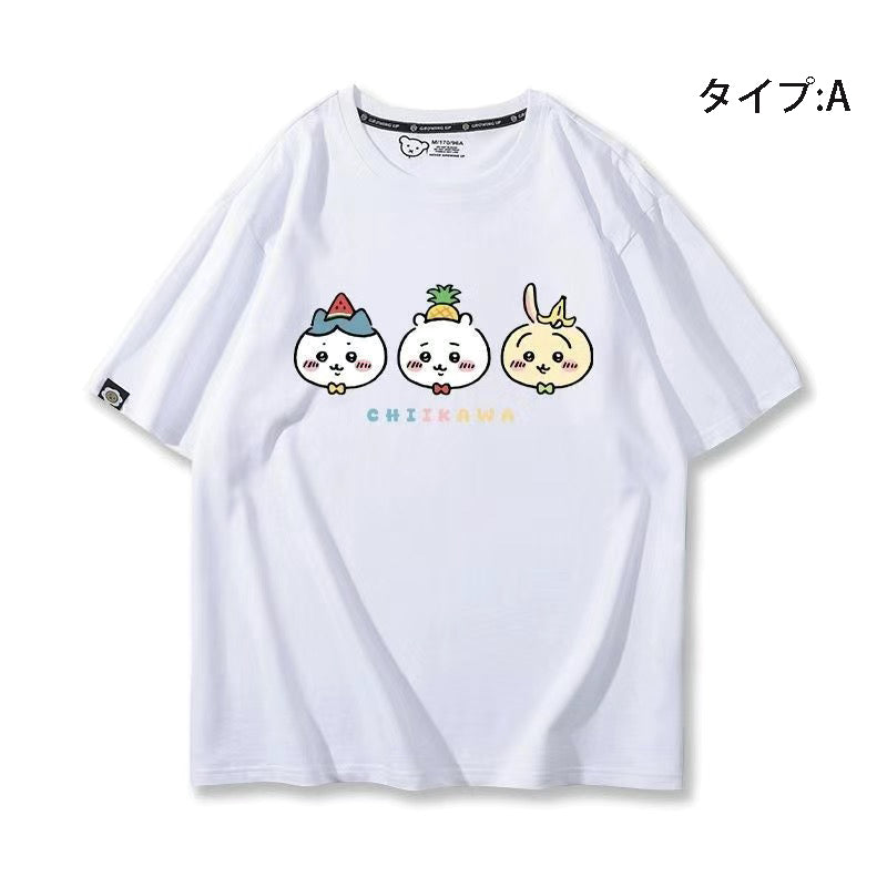 人気キャラ プリントトップス 果物 ユニセックス 半袖Ｔシャツ