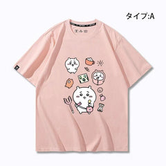 人気キャラ プリントトップス 笑える日常 ユニセックス 半袖Ｔシャツ