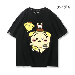 人気キャラ プリント トップス 可愛いショルダーバッグ ユニセックス 半袖Ｔシャツ