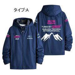 スポーツ＆カルチャー プリント アウター 機能レーシング風 メンズ 防風 防寒 レーシングジャケット