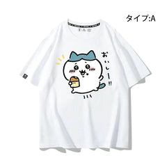 人気キャラ プリント トップス 食いしん坊の日常 ユニセックス 半袖Ｔシャツ