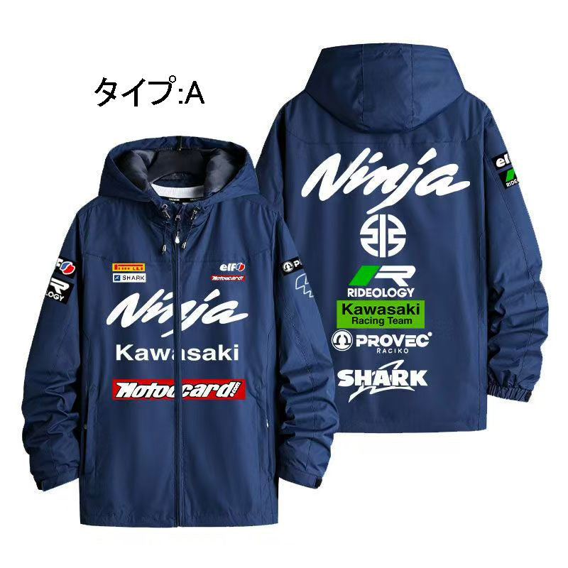 スポーツ＆カルチャー プリント アウター 車好き向け メンズ 防風 防寒 レーシングジャケット