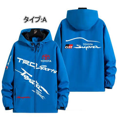 スポーツ＆カルチャー プリント アグレッシブスポーツジャケット メンズ 防風 防寒 レーシングジャケット