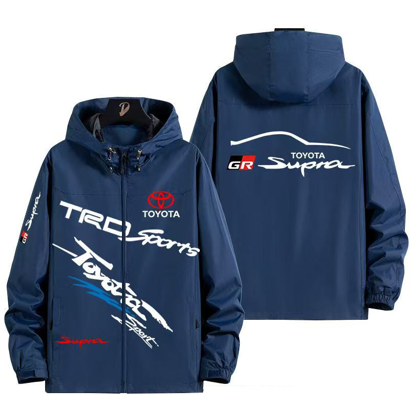 スポーツ＆カルチャー プリント アグレッシブスポーツジャケット メンズ 防風 防寒 レーシングジャケット
