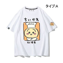 人気キャラ プリント トップス 料理人 ユニセックス 半袖Ｔシャツ