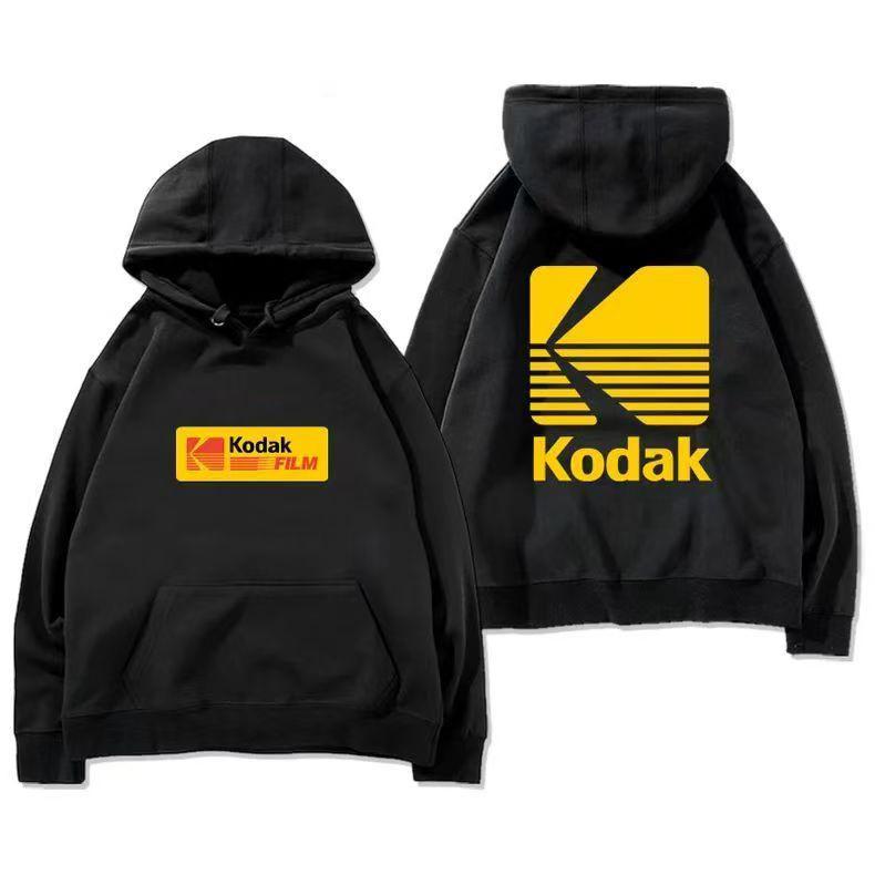 スポーツ＆カルチャー プリント トップス Kodakプリント ユニセックス 長袖 パーカー