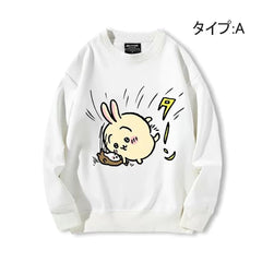 人気キャラ プリント トップス 多忙な日常 ユニセックス 長袖 スウェット